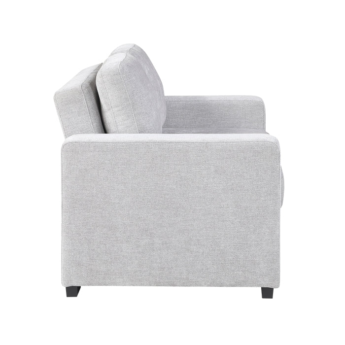 9027GRY-2CL Convertible Love Seat with Pull-out Bed - 9027GRY-2CL
