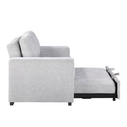9027GRY-2CL Convertible Love Seat with Pull-out Bed - 9027GRY-2CL