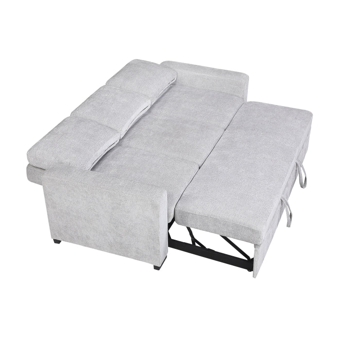 9027GRY-3CL Convertible Sofa with Pull-out Bed - 9027GRY-3CL