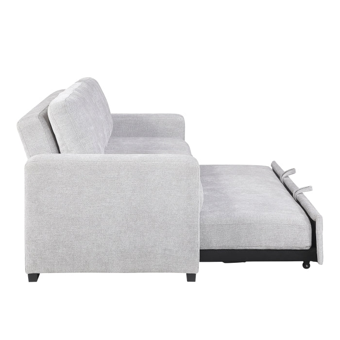 9027GRY-3CL Convertible Sofa with Pull-out Bed - 9027GRY-3CL