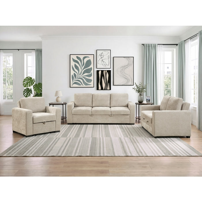 9027TPE-1CL Convertible Chair with Pull-out Bed - 9027TPE-1CL
