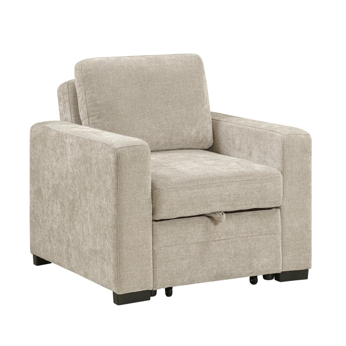 9027TPE-1CL Convertible Chair with Pull-out Bed - 9027TPE-1CL