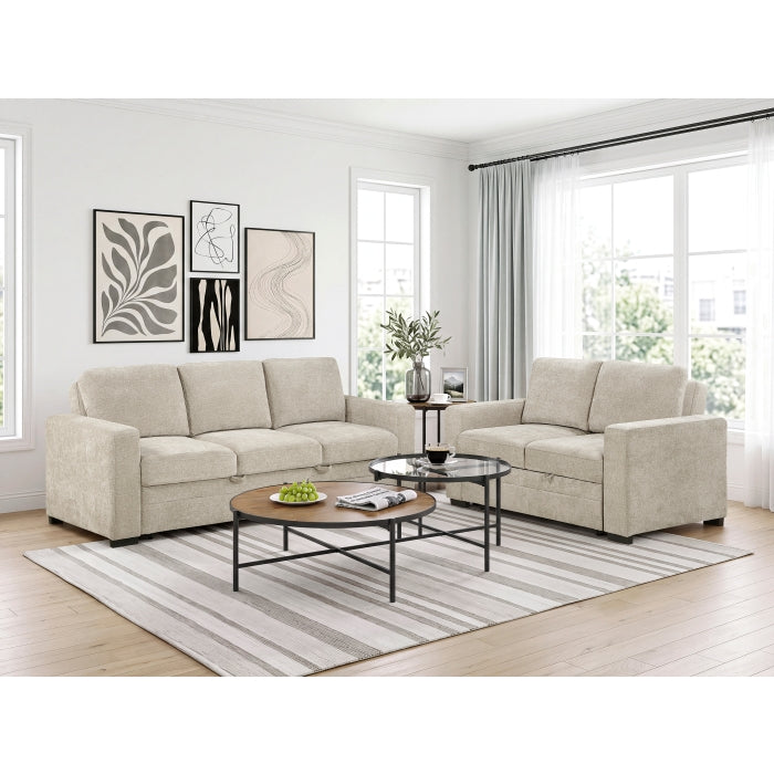 9027TPE-2CL Convertible Love Seat with Pull-out Bed - 9027TPE-2CL