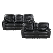 9037BLK*2 2pc Set: Sofa, Love - 9037BLK*2