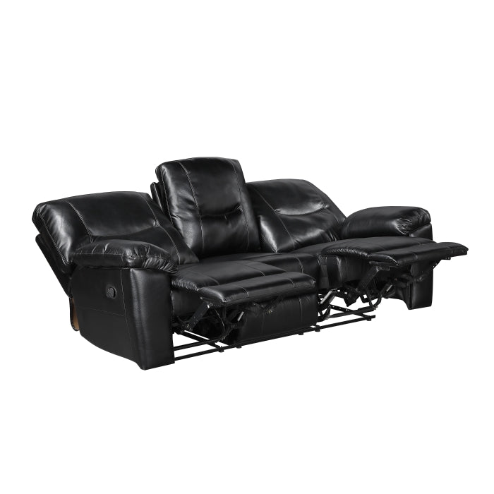 9037BLK*2 2pc Set: Sofa, Love - 9037BLK*2