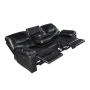 9037BLK*2 2pc Set: Sofa, Love - 9037BLK*2