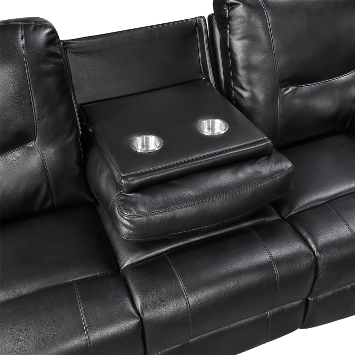 9037BLK*2 2pc Set: Sofa, Love - 9037BLK*2