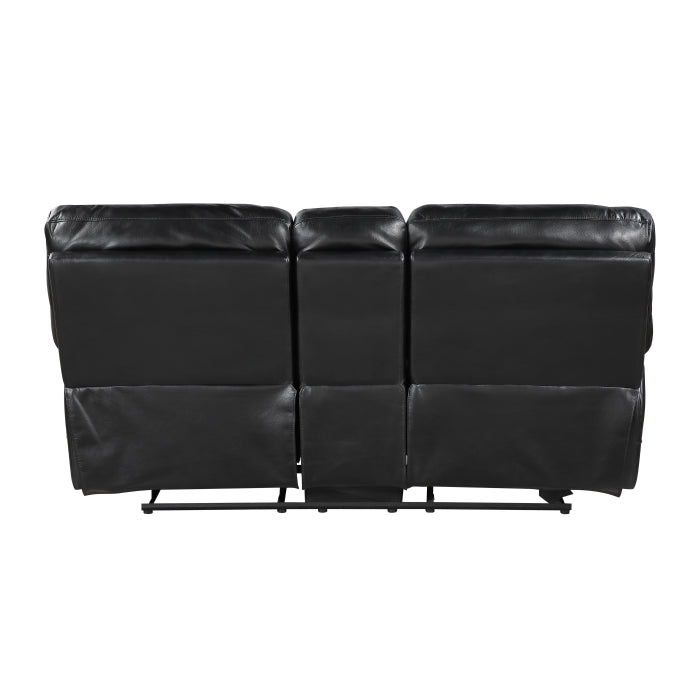 9037BLK*2 2pc Set: Sofa, Love - 9037BLK*2