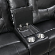 9037BLK*2 2pc Set: Sofa, Love - 9037BLK*2