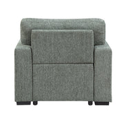 9050GRN-1SL Chair with Pull-out Ottoman, Arms with Shelves and Charging Ports - 9050GRN-1SL