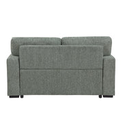 9050GRN-2SL Love Seat with Pull-out Bed, Arms with Shelves and Charging Ports - 9050GRN-2SL