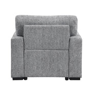 9050GRY-1SL Chair with Pull-out Ottoman, Arms with Shelves and Charging Ports - 9050GRY-1SL