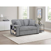 9050GRY-2SL Love Seat with Pull-out Bed, Arms with Shelves and Charging Ports - 9050GRY-2SL