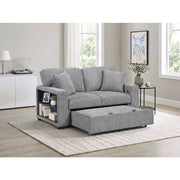 9050GRY-2SL Love Seat with Pull-out Bed, Arms with Shelves and Charging Ports - 9050GRY-2SL