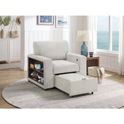 9050TPE-1SL Chair with Pull-out Ottoman, Arms with Shelves and Charging Ports - 9050TPE-1SL