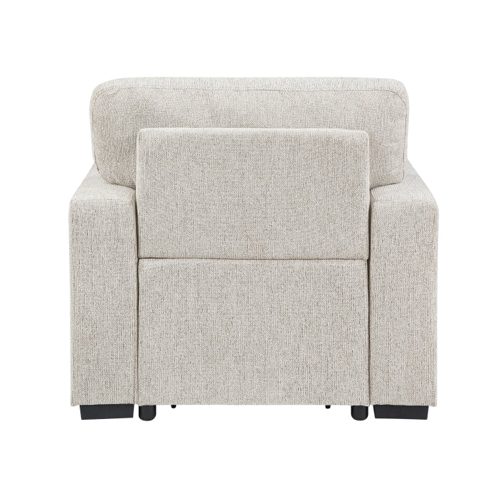 9050TPE-1SL Chair with Pull-out Ottoman, Arms with Shelves and Charging Ports - 9050TPE-1SL