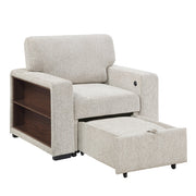 9050TPE-1SL Chair with Pull-out Ottoman, Arms with Shelves and Charging Ports - 9050TPE-1SL