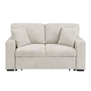 9050TPE-2SL Convertible Love Seat with Pull-out Bed, Arms with Shelves and Charging Ports - 9050TPE-2SL