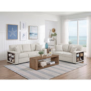 9050TPE-3SL Sofa with Pull-out Bed, Center Drop-down Cup Holders, Arms with Shelves and Charging Ports - 9050TPE-3SL