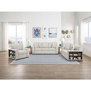 9050TPE-3SL Sofa with Pull-out Bed, Center Drop-down Cup Holders, Arms with Shelves and Charging Ports - 9050TPE-3SL