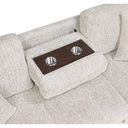 9050TPE-3SL Sofa with Pull-out Bed, Center Drop-down Cup Holders, Arms with Shelves and Charging Ports - 9050TPE-3SL