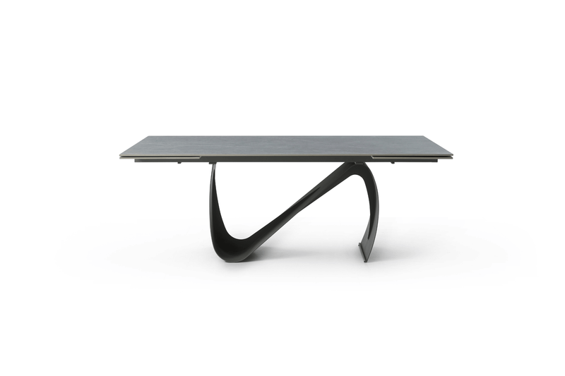 9087 Table Dark grey with 1218 swivel dark grey chair SET - p12870
