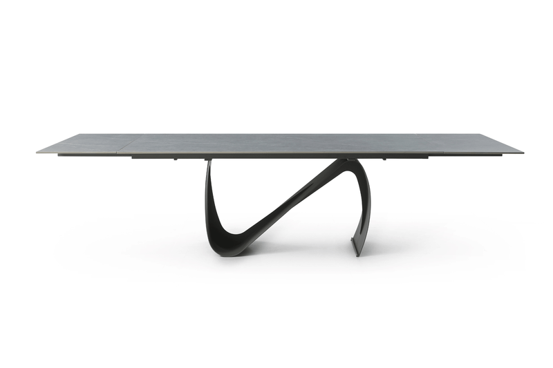 9087 Table Dark grey with 1218 swivel dark grey chair SET - p12870