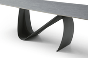 9087 Table Dark grey with 1218 swivel dark grey chair SET - p12870