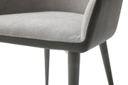 9087 Table Dark Grey With 1254 Chairs Set - Lara FurnitureDining Room Set