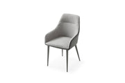 9087 Table Dark Grey With 1254 Chairs Set - Lara FurnitureDining Room Set