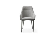 9087 Table Dark Grey With 1254 Chairs Set - Lara FurnitureDining Room Set