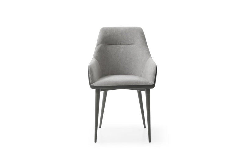 9087 Table Dark Grey With 1254 Chairs Set - Lara FurnitureDining Room Set