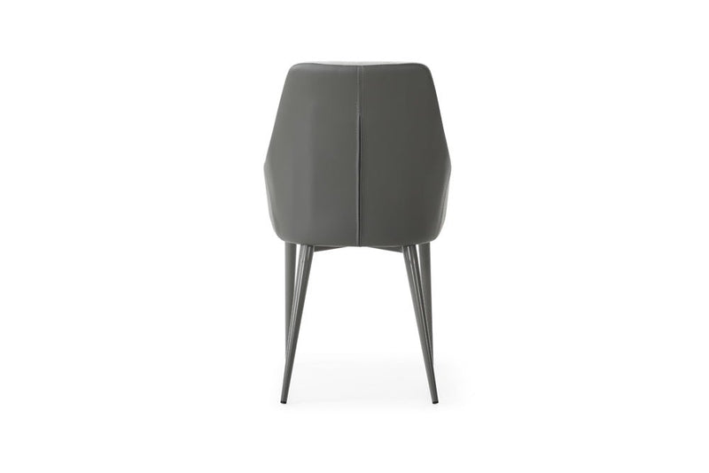 9087 Table Dark Grey With 1254 Chairs Set - Lara FurnitureDining Room Set