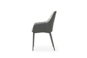 9087 Table Dark Grey With 1254 Chairs Set - Lara FurnitureDining Room Set