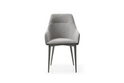 9087 Table Dark Grey With 1254 Chairs Set - Lara Furniture