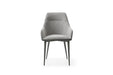 9087 Table Dark Grey With 1254 Chairs Set - Lara Furniture