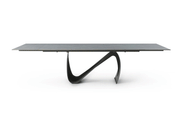 9087 Table Dark Grey With 1254 Chairs Set - Lara Furniture