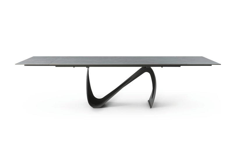 9087 Table Dark Grey With 1254 Chairs Set - Lara Furniture