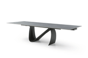 9087 Table Dark Grey With 1254 Chairs Set - Lara Furniture