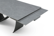 9087 Table Dark Grey With 1254 Chairs Set - Lara Furniture