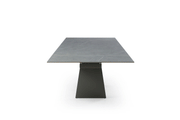 9087 Table Dark Grey With 1254 Chairs Set - Lara Furniture