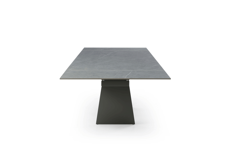 9087 Table Dark Grey With 1254 Chairs Set - Lara Furniture
