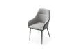 9087 Table Dark Grey With 1254 Chairs Set - Lara Furniture