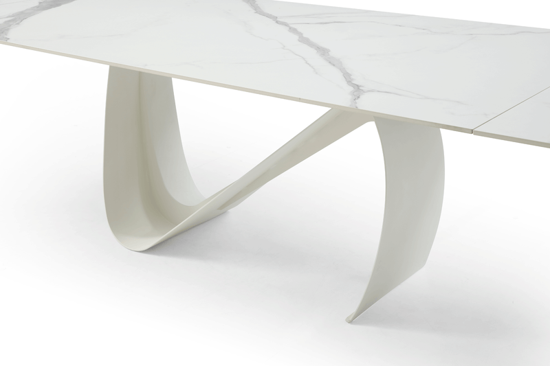 9087 Table White with 1218 swivel blue chair SET - p12872