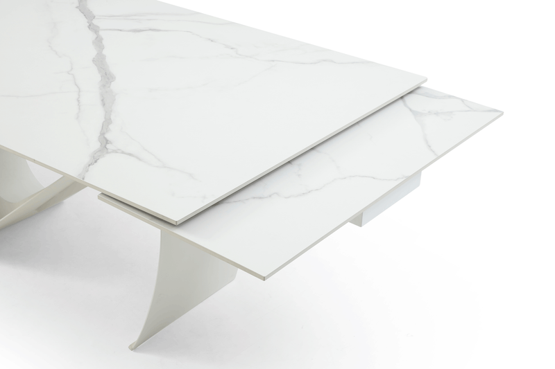 9087 Table White with 1218 swivel blue chair SET - p12872