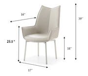 9113 Dining Table with 1218 swivel grey taupe chairs SET - p11819