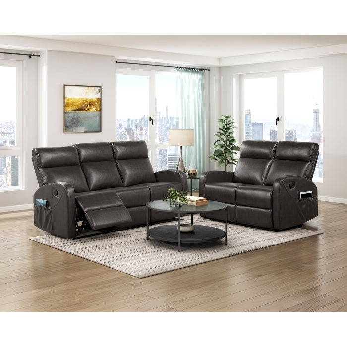 9147PUE-2 Double Reclining Love Seat - 9147PUE-2