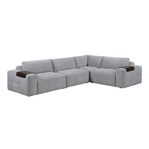 9155GY*41L1R (4)4-Piece Modular Sectional - 9155GY*41L1R
