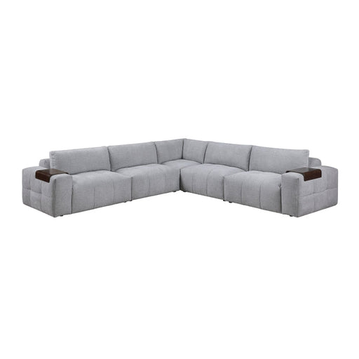 9155GY*51L1R (5)5-Piece Modular Sectional - 9155GY*51L1R