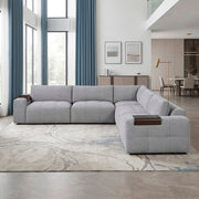 9155GY*51L1R (5)5-Piece Modular Sectional - 9155GY*51L1R